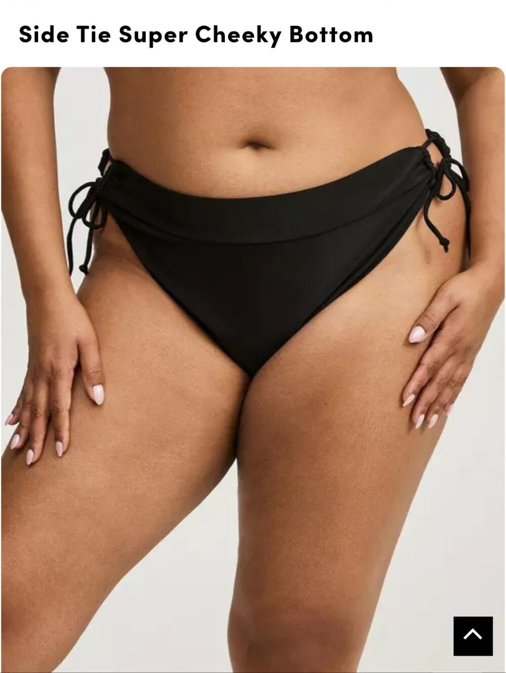 NWOT Torrid Black Side-Tie Cheeky Bikini Bottom